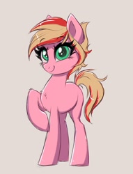 Size: 1442x1892 | Tagged: safe, artist:confetticakez, oc, oc only, earth pony, pony, looking at you, smiling, solo