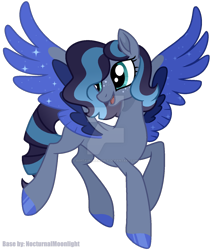 Size: 1280x1517 | Tagged: safe, artist:tired-horse-studios, oc, oc only, pegasus, pony, base used, deviantart watermark, female, magical lesbian spawn, mare, obtrusive watermark, offspring, parent:coloratura, parent:princess luna, simple background, solo, transparent background, watermark