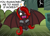 Size: 3120x2264 | Tagged: safe, artist:badumsquish, derpibooru exclusive, part of a set, oc, oc only, oc:kim stone, demon, demon pony, monster pony, original species, pony, action lines, angry, bat wings, couch, curtains, darkness, demon wings, dialogue, dutch angle, female, fire, forked tongue, glare, high res, horns, lightning, looking at you, ponytail, red eyes, screaming, sharp teeth, solo, storm, sweeping, talking to viewer, tantrum, teeth, unshorn fetlocks, window, wings, yelling