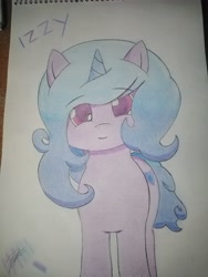 Size: 3120x4160 | Tagged: safe, artist:scottpatt, izzy moonbow, pony, unicorn, g5, photo, solo, traditional art