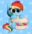 Size: 3858x4096 | Tagged: safe, artist:kittyrosie, part of a set, rainbow dash, pegasus, pony, g4, blushing, cute, dashabetes, female, food, heart, herbivore, macaron, mare, part of a series, remake, solo, sweet dreams fuel