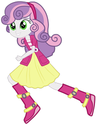 Size: 2449x3163 | Tagged: safe, artist:gmaplay, sweetie belle, equestria girls, g4, music to my ears, boots, clothes, female, high res, running, shoes, simple background, solo, teeth, transparent background, vector