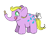 Size: 725x527 | Tagged: safe, anonymous artist, edgar, elephant, g1, bow, drawthread, herbivore, peanut, pony friends, simple background, tail bow, transparent background