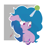 Size: 2584x2504 | Tagged: safe, artist:groomlake, izzy moonbow, pony, unicorn, g5, abstract background, ball, bracelet, cheek fluff, chest fluff, colored, female, floppy ears, high res, horn, horn guard, horn impalement, hornball, izzy's tennis ball, jewelry, mare, signature, simple, simple background, smiling, solo, tennis ball, unshorn fetlocks