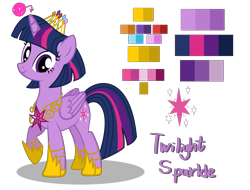 Size: 2236x1700 | Tagged: safe, artist:sarasdream04, twilight sparkle, alicorn, pony, g4, alternate design, alternate hairstyle, reference sheet, simple background, solo, transparent background, twilight sparkle (alicorn)