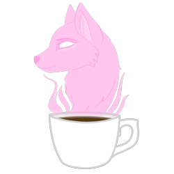 Size: 2001x2001 | Tagged: safe, artist:amgiwolf, oc, oc only, oc:amgi, wolf, coffee, cup, cutie mark, cutie mark only, high res, no pony, simple background, transparent background