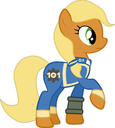 Size: 778x863 | Tagged: safe, artist:pegasski, oc, oc only, oc:topaz, earth pony, pony, fallout equestria, g4, base used, clothes, earth pony oc, eyelashes, female, jumpsuit, mare, raised hoof, simple background, solo, transparent background, vault suit