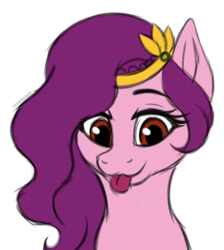 Size: 3600x4016 | Tagged: safe, artist:starshade, pipp petals, pegasus, pony, g5, :p, adorapipp, bust, chest fluff, cute, female, looking at you, mare, portrait, red eyes, red-eyed pipp, simple background, smiling, solo, tongue out, white background