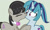 Size: 970x585 | Tagged: safe, artist:jadeharmony, octavia melody, sonata dusk, earth pony, pony, unicorn, g4, base used, female, kiss on the lips, kissing, lesbian, ponified, shipping, sontavia, surprised