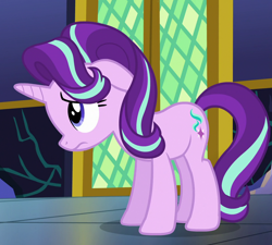 Size: 1200x1080 | Tagged: safe, screencap, starlight glimmer, pony, unicorn, g4, the crystalling, cropped, cute, female, floppy ears, glimmerbetes, mare, sad, sadorable, solo, twilight's castle