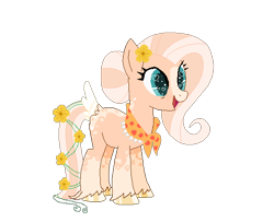 Size: 586x476 | Tagged: safe, artist:dr-candypop, artist:selenaede, artist:strawberry-spritz, oc, oc only, earth pony, pony, base used, clothes, female, flower, flower in hair, granny smith's shawl, heart eyes, mare, offspring, open mouth, parent:big macintosh, parent:fluttershy, parents:fluttermac, simple background, solo, transparent background, unshorn fetlocks, wingding eyes