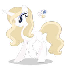 Size: 1400x1300 | Tagged: safe, artist:magicuniclaws, oc, oc only, pony, unicorn, female, mare, offspring, parent:fleur-de-lis, parent:prince blueblood, simple background, solo, transparent background