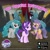 Size: 1080x1080 | Tagged: safe, gameloft, idw, starlight glimmer, swift foot, terri belle, earth pony, pony, thracian, unicorn, g4, my little pony: magic princess, official, advertisement, armor, braid, facebook, female, guardsmare, horn, idw showified, mare, my little pony logo, outdoors, royal guard, spear, thrace, weapon