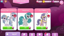 Size: 1920x1080 | Tagged: safe, gameloft, idw, screencap, blonn di, shining light (g4), swift foot, terri belle, earth pony, pony, thracian, g4, crack is cheaper, female, gem, guardsmare, idw showified, mare, royal guard