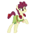 Size: 3084x3088 | Tagged: safe, artist:third uncle, hilly hooffield, earth pony, pony, g4, the hooffields and mccolts, background pony, bow, clothes, female, hair bow, high res, hooffield family, mare, pigtails, pose, simple background, solo, vector