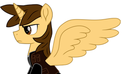 Size: 9876x6052 | Tagged: safe, artist:ejlightning007arts, oc, oc:ej, alicorn, pony, clothes, jacket, male, serious, serious face, simple background, solo, stallion, transparent background, vector, wings