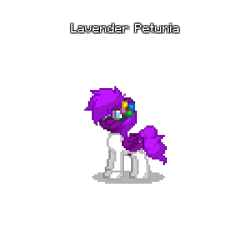 Size: 400x400 | Tagged: safe, oc, oc only, oc:lavender petunia, pegasus, pony, pony town, clothes, pegasus oc, pixel art, simple background, solo, transparent background, wings