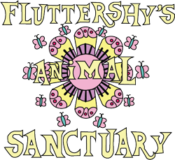 Size: 497x456 | Tagged: safe, fluttershy, fluttershy leans in, g4, colored, flower, logo, simple background, sweet feather sanctuary, transparent background, zoo
