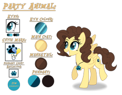 Size: 4544x3536 | Tagged: safe, artist:purplepotato04, oc, oc only, oc:party animal, pegasus, pony, female, mare, offspring, parent:cheese sandwich, parent:fluttershy, parents:fluttersandwich, reference sheet, simple background, solo, transparent background