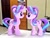 Size: 1024x768 | Tagged: safe, artist:nekokevin, starlight glimmer, pony, unicorn, series:nekokevin's glimmy, g4, duality, duo, female, irl, looking at each other, mare, photo, plushie, self ponidox, similo duplexis, size difference, smiling, table