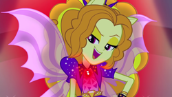 Size: 1920x1080 | Tagged: safe, screencap, adagio dazzle, equestria girls, g4, my little pony equestria girls: rainbow rocks, cropped, evil, glowing pendant, solo