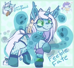Size: 2268x2094 | Tagged: safe, artist:drawtheuniverse, oc, oc only, oc:feeble fate, ghost, ghost pony, pony, undead, unicorn, chest fluff, female, fishnet stockings, high res, mare