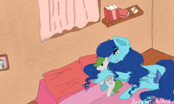 Size: 854x512 | Tagged: safe, artist:aquashock_70, oc, oc only, oc:aquashock, oc:dreamer skies, pegasus, pony, crying, female, mare, pegasus oc, plushie, pony plushie, sad, solo, tears of pain