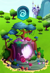 Size: 350x510 | Tagged: safe, gameloft, screencap, g4, cropped, no pony, the anonymous campsite