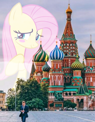 Size: 960x1238 | Tagged: safe, artist:edy_january, fluttershy, human, pegasus, pony, g4, background pony, city, irl, irl human, moscow, natasha shakovich, photo, russia, solo, st. basil's cathedral