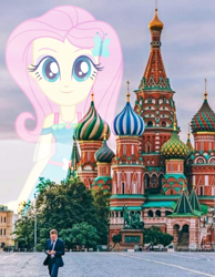 Size: 960x1238 | Tagged: safe, artist:edy_january, fluttershy, equestria girls, equestria girls series, g4, spoiler:eqg series (season 2), city, geode of fauna, graveyard of comments, irl, irl human, magical geodes, moscow, natasha shakovich, photo, russia, solo, st. basil's cathedral