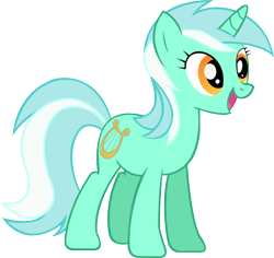 Size: 722x681 | Tagged: safe, artist:vector-brony, lyra heartstrings, pony, unicorn, g4, female, mare, open mouth, simple background, solo, transparent background, vector