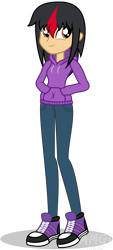 Size: 1678x3704 | Tagged: safe, artist:amgiwolf, oc, oc only, equestria girls, g4, clothes, female, pants, shoes, simple background, solo, transparent background