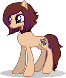 Size: 899x1067 | Tagged: safe, alternate version, artist:amgiwolf, oc, oc only, earth pony, pony, choker, earth pony oc, female, mare, simple background, smiling, solo, transparent background