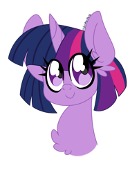 Size: 1280x1595 | Tagged: safe, artist:ladylullabystar, twilight sparkle, pony, g4, bust, chest fluff, cute, ear fluff, portrait, simple background, solo, transparent background, twiabetes