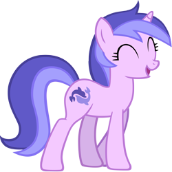 Size: 3000x3000 | Tagged: safe, artist:m99moron, sea swirl, seafoam, pony, unicorn, g4, ^^, background pony, eyes closed, female, high res, mare, open mouth, simple background, solo, transparent background, vector, walking