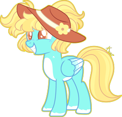 Size: 2374x2265 | Tagged: safe, artist:kurosawakuro, oc, oc only, pegasus, pony, base used, female, hat, high res, mare, simple background, solo, transparent background