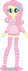 Size: 1024x2617 | Tagged: safe, artist:edy_january, artist:efk-san, fluttershy, rabbit, equestria girls, g4, my little pony equestria girls: better together, animal, clothes, jacket, long socks, natasha shakovich, pajamas, pink, russia, russian, show accurate, socks, solo, striped socks, thigh highs