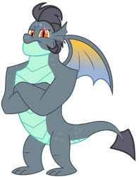 Size: 1280x1625 | Tagged: safe, artist:princess-kitsune-tsu, oc, oc only, dragon, base used, male, offspring, parent:garble, parent:princess ember, parents:emble, simple background, solo, transparent background