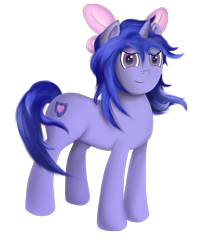 Size: 1408x1759 | Tagged: safe, artist:melody joy, oc, oc only, oc:simetra, pony, unicorn, blushing, bow, female, looking at you, simple background, transparent background