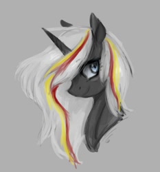 Size: 564x604 | Tagged: safe, artist:raeverran, oc, oc only, oc:velvet remedy, pony, unicorn, fallout equestria, bust, low res image, portrait, solo