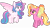 Size: 7828x4373 | Tagged: safe, artist:kojibiose, luster dawn, princess flurry heart, alicorn, pony, unicorn, g4, the last problem, absurd resolution, artificial wings, augmented, duo, duo female, female, flying, glowing horn, horn, magic, magic aura, magic wings, older, older flurry heart, open mouth, simple background, transparent background, unamused, vector, wings