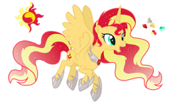 Size: 1280x768 | Tagged: safe, artist:magicuniclaws, sunset shimmer, alicorn, pony, g4, alicornified, race swap, shimmercorn, simple background, solo, transparent background