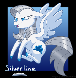 Size: 2336x2414 | Tagged: safe, artist:champion-of-namira, oc, oc only, oc:silverline, pegasus, pony, female, frown, high res, mare, solo