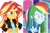 Size: 2289x1526 | Tagged: safe, edit, screencap, rainbow dash, sunset shimmer, dashing through the mall, equestria girls, equestria girls specials, g4, my little pony equestria girls: better together, my little pony equestria girls: holidays unwrapped, my little pony equestria girls: movie magic, angry, furious, rage, ragebow dash, smiling, smirk, smug, smugset shimmer