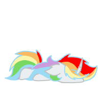 Size: 200x200 | Tagged: safe, artist:asiandra dash, oc, oc only, oc:rainbowrio, alicorn, pony, alicorn oc, faceplant, flop, horn, not rainbow dash, simple background, solo, transparent background, wings
