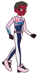 Size: 782x1575 | Tagged: safe, artist:gmaplay, equestria girls, g4, clothes, equestria girls-ified, formula 1, looking at you, male, racing point, sebastian vettel, shoes, simple background, solo, transparent background, vector, walking
