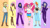 Size: 1280x704 | Tagged: safe, artist:cimicherrychanga, applejack, fluttershy, pinkie pie, rainbow dash, rarity, twilight sparkle, human, g4, asexual pride flag, bisexual, bisexual pride flag, boots, bow, clothes, converse, dark skin, diversity, dress, fingernails, gender headcanon, hair bow, headcanon, hijab, humanized, jeans, lgbt headcanon, mane six, midriff, nonbinary, nonbinary pride flag, notebook, pansexual, pants, pigtails, pride, pride flag, sexuality headcanon, shirt, shoes, shorts, suit, sweatband, sweatpants, t-shirt, trans fluttershy, transgender pride flag, twintails