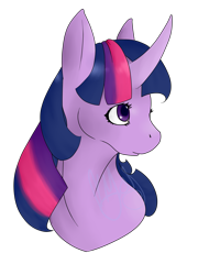 Size: 2009x2638 | Tagged: safe, artist:honestly-birdie, twilight sparkle, pony, g4, bust, high res, simple background, solo, transparent background