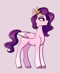 Size: 1592x1920 | Tagged: safe, artist:tanatos, pipp petals, pegasus, pony, g5, concave belly, female, lacrimal caruncle, mare, red eyes, red-eyed pipp, simple background, skinny pipp, slender, solo, thin, unshorn fetlocks
