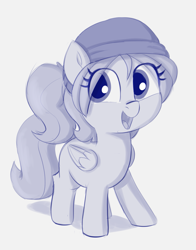 Size: 1275x1629 | Tagged: safe, artist:heretichesh, oc, unnamed oc, pegasus, pony, beanie, female, filly, hat